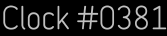 Clock Catalog Number