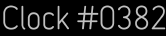Clock Catalog Number