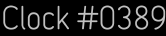 Clock Catalog Number