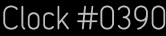 Clock Catalog Number
