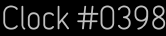 Clock Catalog Number