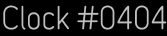 Clock Catalog Number