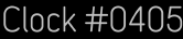 Clock Catalog Number