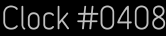 Clock Catalog Number