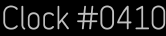 Clock Catalog Number