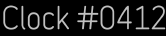 Clock Catalog Number