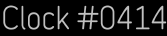 Clock Catalog Number