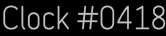 Clock Catalog Number