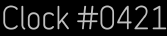 Clock Catalog Number