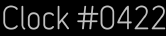 Clock Catalog Number