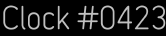 Clock Catalog Number
