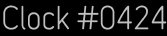 Clock Catalog Number