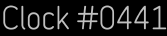 Clock Catalog Number
