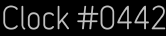 Clock Catalog Number