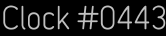 Clock Catalog Number