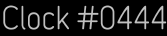 Clock Catalog Number