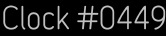 Clock Catalog Number