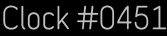 Clock Catalog Number