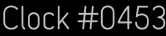Clock Catalog Number