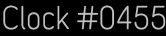 Clock Catalog Number