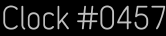 Clock Catalog Number