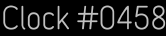 Clock Catalog Number