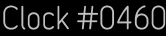 Clock Catalog Number