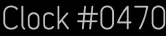 Clock Catalog Number