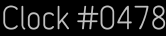 Clock Catalog Number