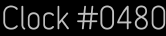 Clock Catalog Number