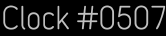 Clock Catalog Number