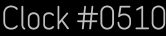 Clock Catalog Number