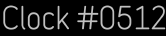 Clock Catalog Number