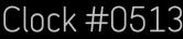 Clock Catalog Number