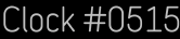 Clock Catalog Number