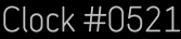 Clock Catalog Number