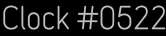 Clock Catalog Number