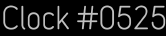 Clock Catalog Number