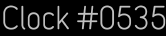 Clock Catalog Number