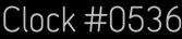 Clock Catalog Number