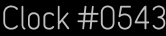 Clock Catalog Number