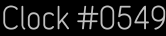 Clock Catalog Number