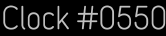 Clock Catalog Number