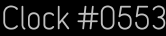 Clock Catalog Number