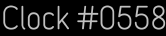 Clock Catalog Number