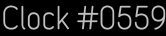Clock Catalog Number