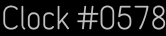 Clock Catalog Number