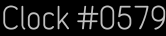 Clock Catalog Number