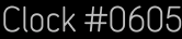 Clock Catalog Number