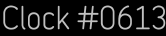 Clock Catalog Number